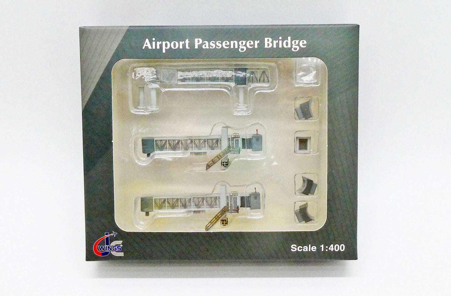 1:400 JC Wings Air Bridge Jetway (Widebody Dual Jetway, Black) LH4220 Pack of 1