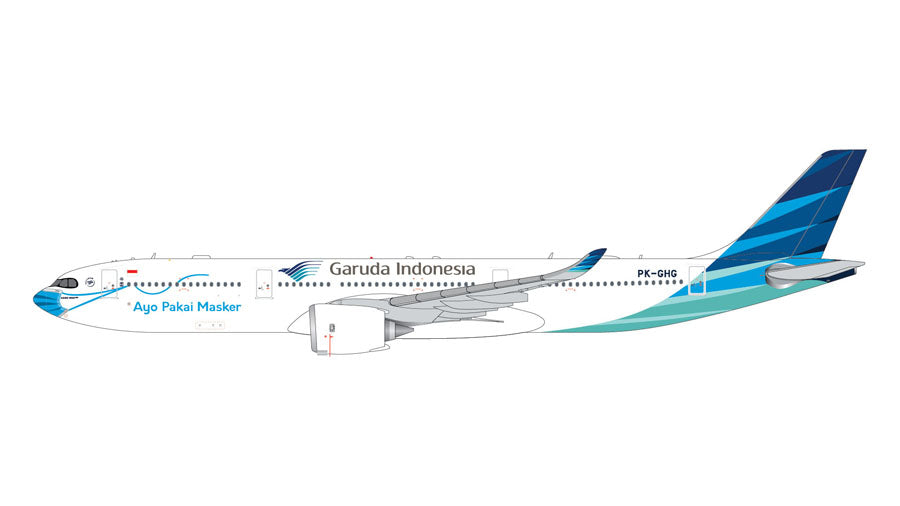 1:400 Gemini Jets Garuda Indonesia A330-900neo "Ayo Pakai Masker" PK-GHG GJGIA1961