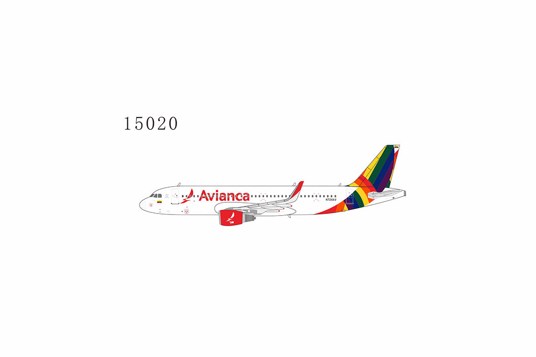 1:400 NG Models Avianca Airbus A320-200/w "Pride Colors" N724AV NG15020
