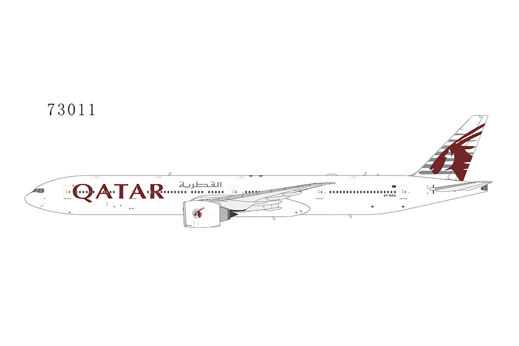 1:400 NG Models Qatar Airways Boeing 777-300ER "White Leased Livery" A7-BOA NG73011