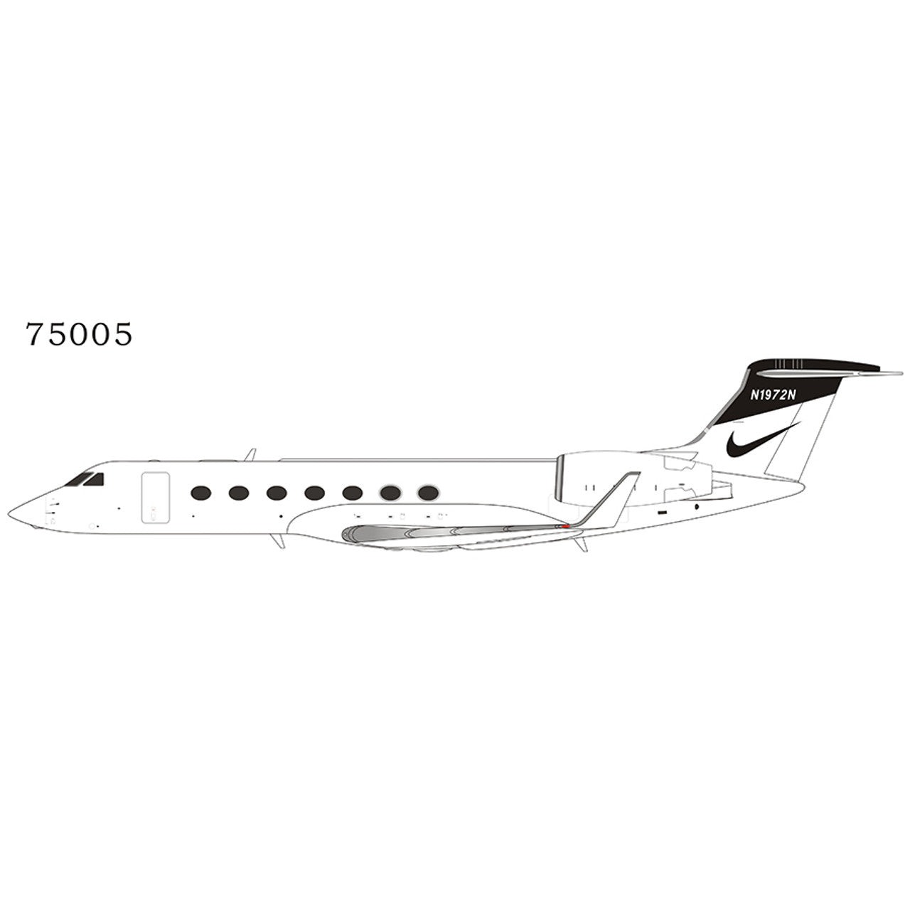 1:200 NG Models NIKE Gulfstream G550 "2019 Livery" N1972N NG75005