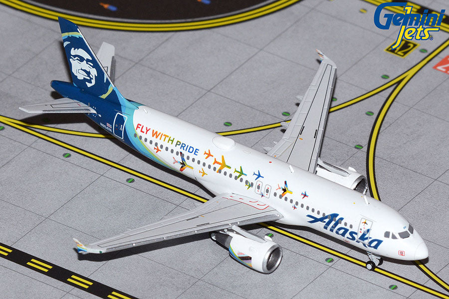 1:400 Gemini Jets Alaska Airlines Airbus A320 "Fly With Pride" N854VA GJASA2042
