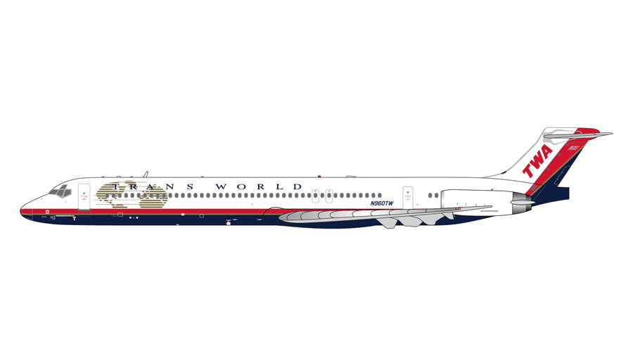 1:400 Gemini Jets Trans World Airlines (TWA) McDonnell Douglas MD-82 N960TW GJTWA1711