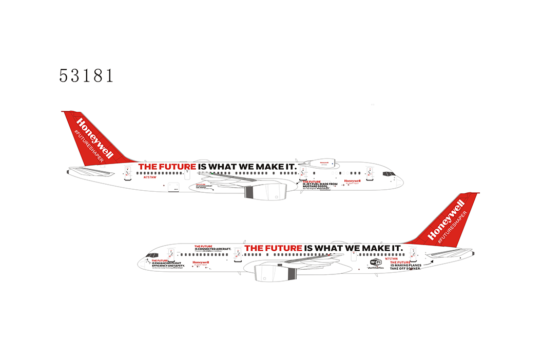 1:400 NG Models Honeywell Boeing 757-200 "Test Engine, 2021 Livery" N757HW NG53181