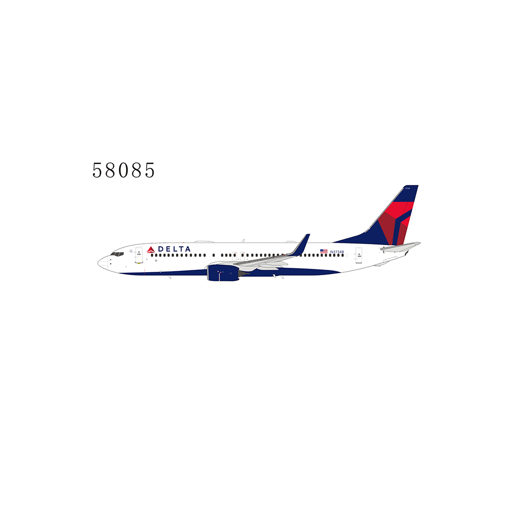1:400 NG Models Delta Air Lines Boeing 737-800 "New Colors" N3734B NG58085