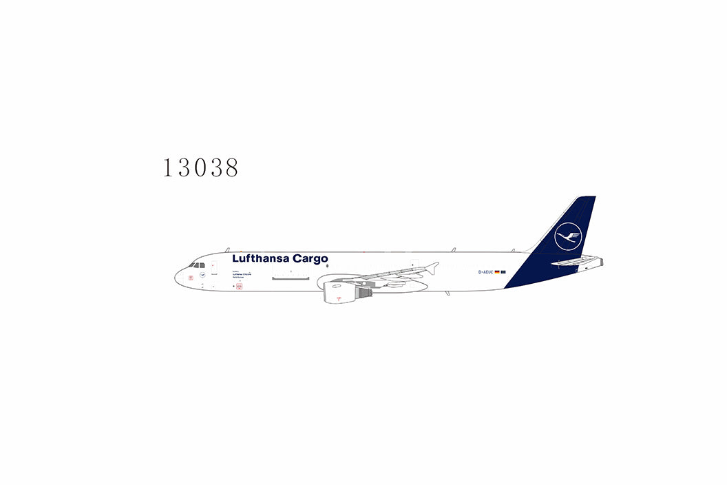1:400 NG Models Lufthansa Cargo Airbus A321-200P2F D-AEUC 13038