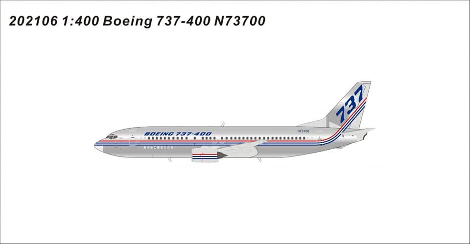 1:400 Panda Models Boeing House Colors 737-400 N73700 202106