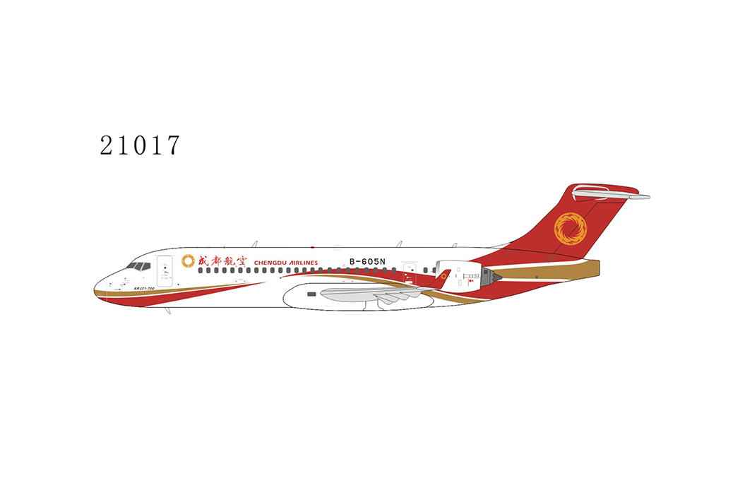 1:400 NG Models Chengdu Airlines Comac ARJ21-700 B-605N 21017