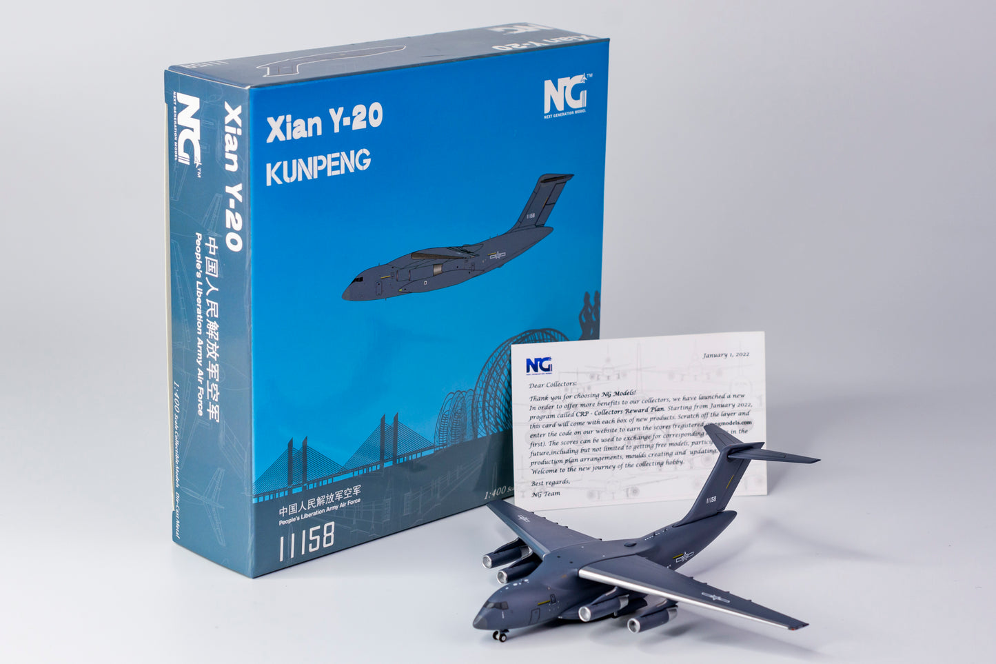 1:400 NG Models PLA Air Force Xian Y-20 "Airshow China 2021; low-vis colors" 11158 NG22009