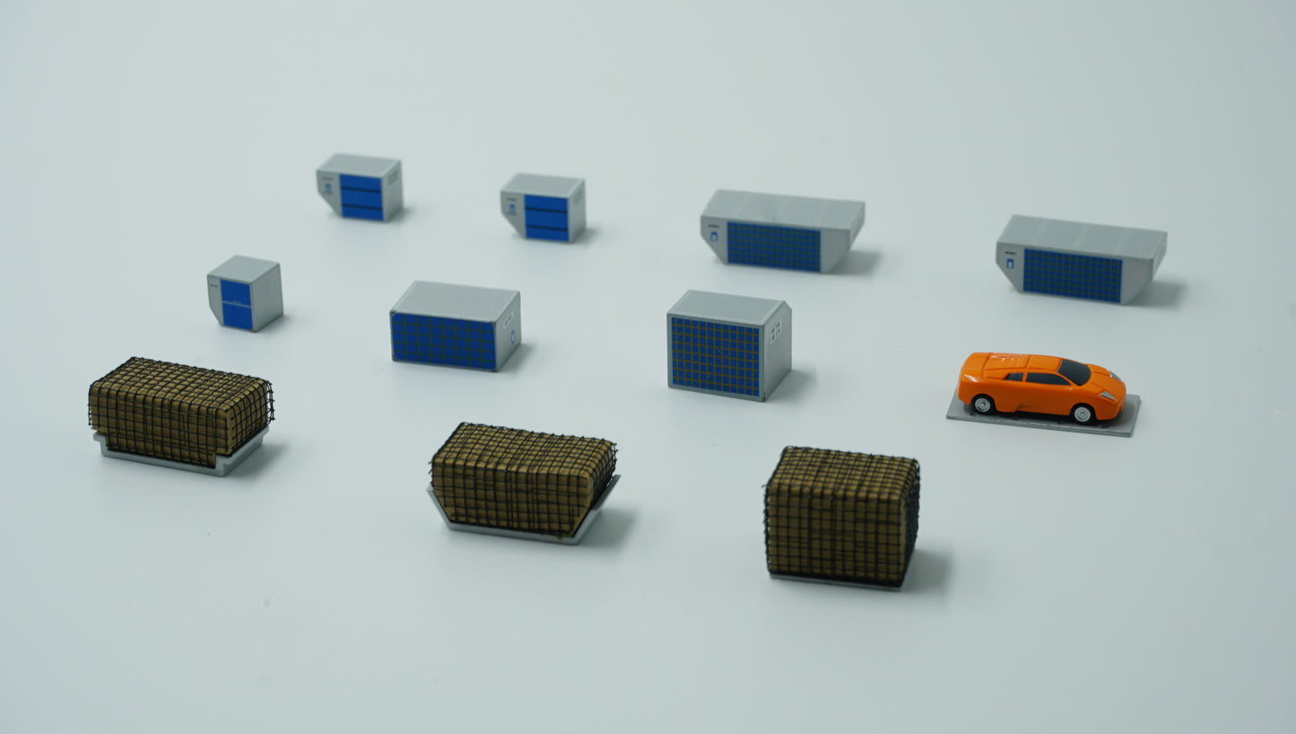 1:200 Fantasy Wings Ground Airport Service Support Vehicles Accessories (11 Piece) FWDP-CG-2001