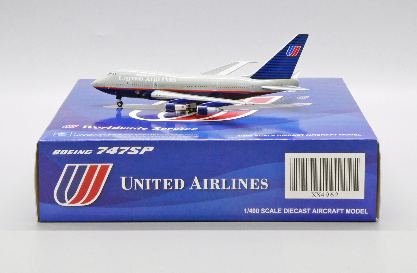 1:400 JC Wings United Airlines 747SP "Battleship Grey" N145UA XX4962