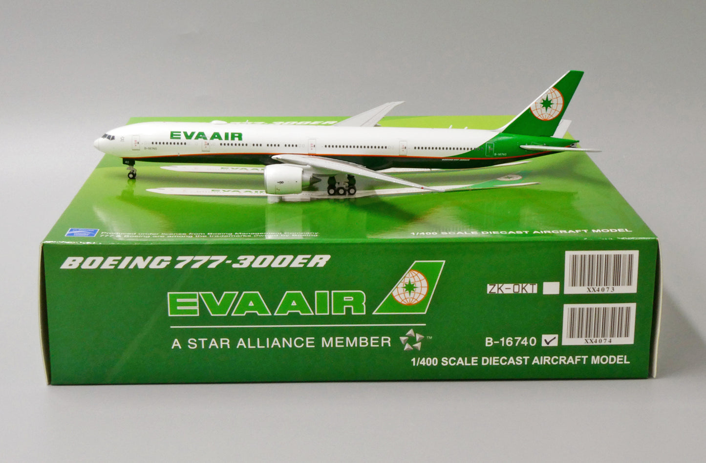 1:400 JC Wings Eva Air 777-300ER B-16740 XX4074