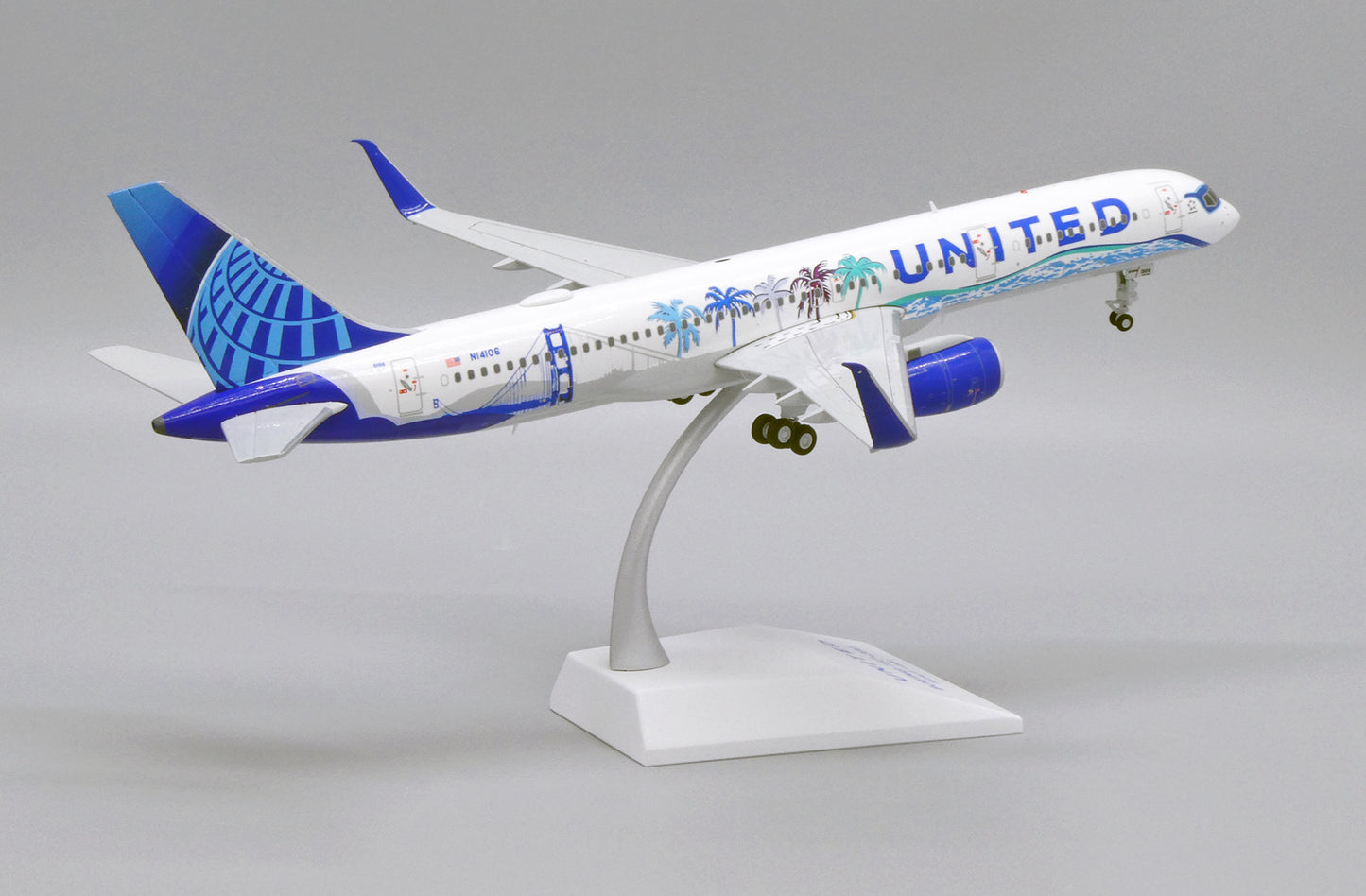 1:200 JC Wings United Airlines 757-200 "Her Art Here California" N14106 LH2268 Officially Licensed w/ Stand