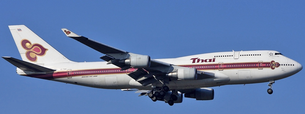 1:400 JC Wings Thai Airways International 747-400 "OLD COLORS, FLAPS DOWN" HS-TGY LH4173A