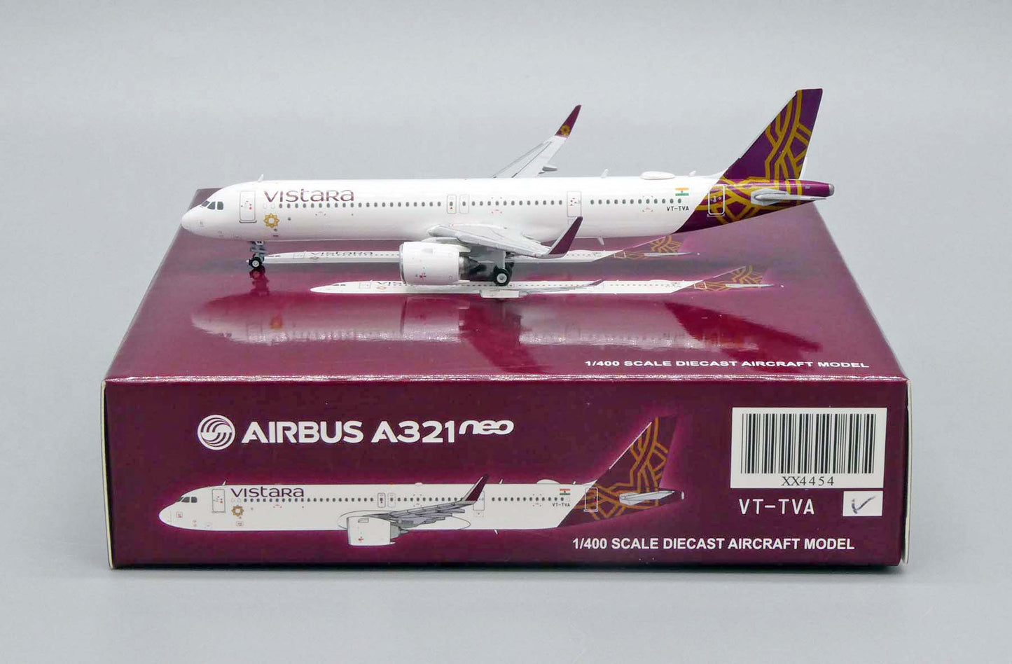 1:400 JC Wings Vistara A321neo VT-TVA XX4454