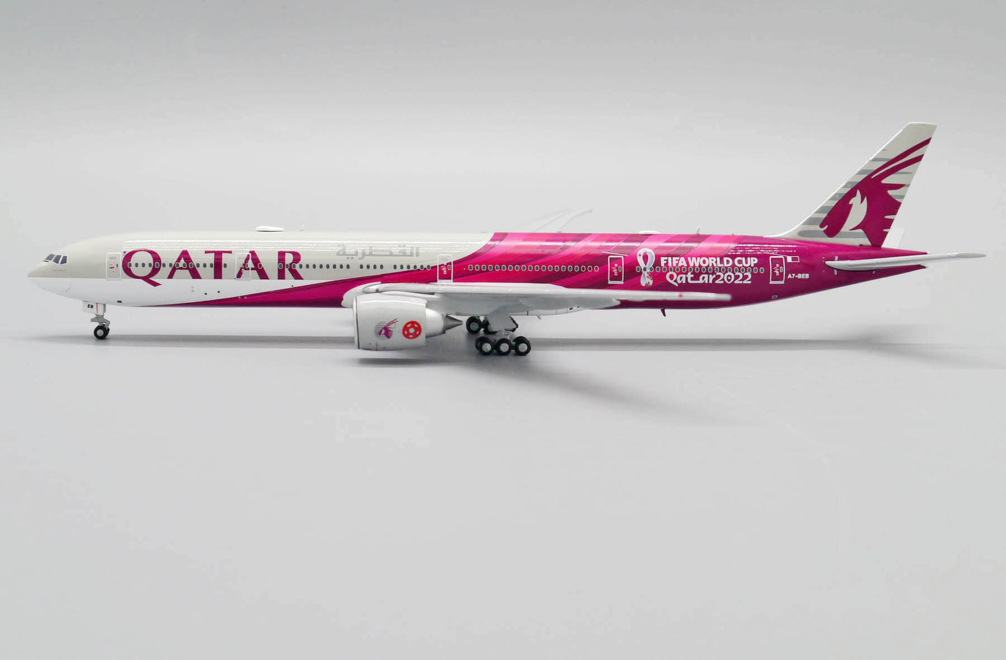 1:400 JC Wings Qatar Airways Boeing 777-300ER "2022 World Cup Livery" A7-BEB XX4489