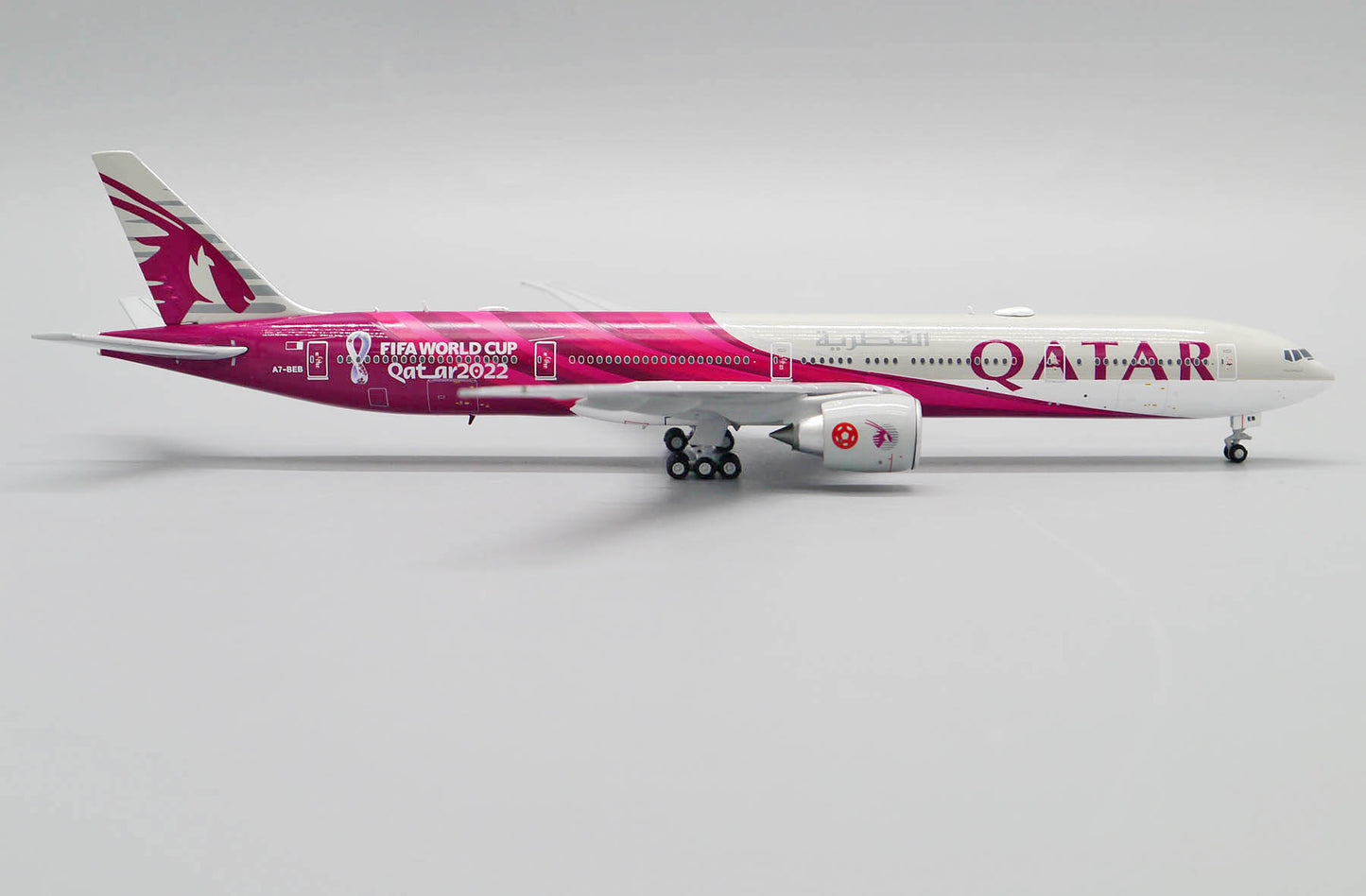 1:400 JC Wings Qatar Airways Boeing 777-300ER "2022 World Cup Livery" A7-BEB XX4489