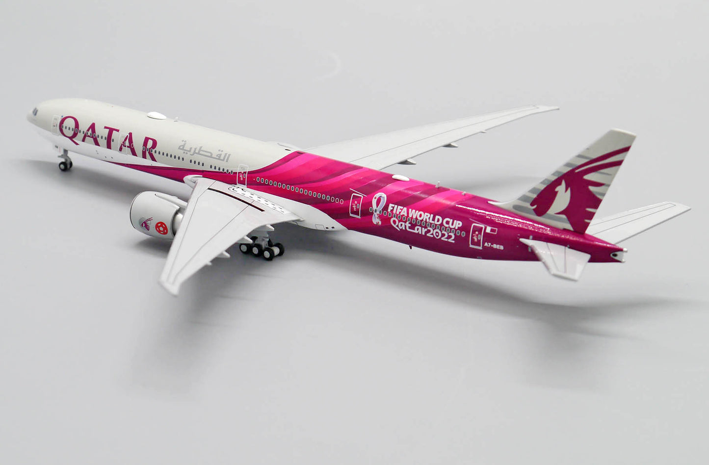 1:400 JC Wings Qatar Airways Boeing 777-300ER "2022 World Cup Livery" A7-BEB XX4489