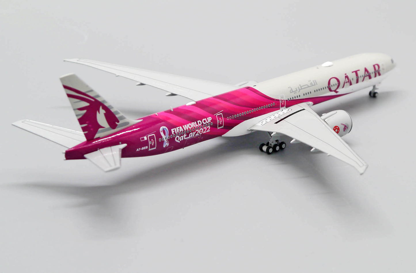 1:400 JC Wings Qatar Airways Boeing 777-300ER "2022 World Cup Livery" A7-BEB XX4489