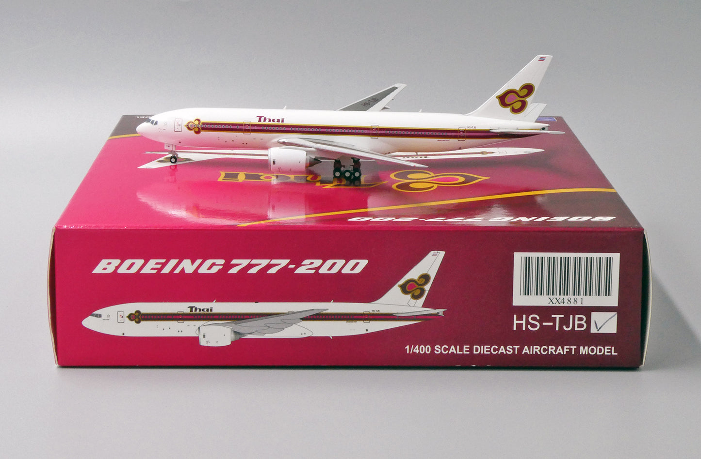 1:400 JC Wings Thai Airways Boeing 777-200 "Old Colors" HS-TJB XX4881