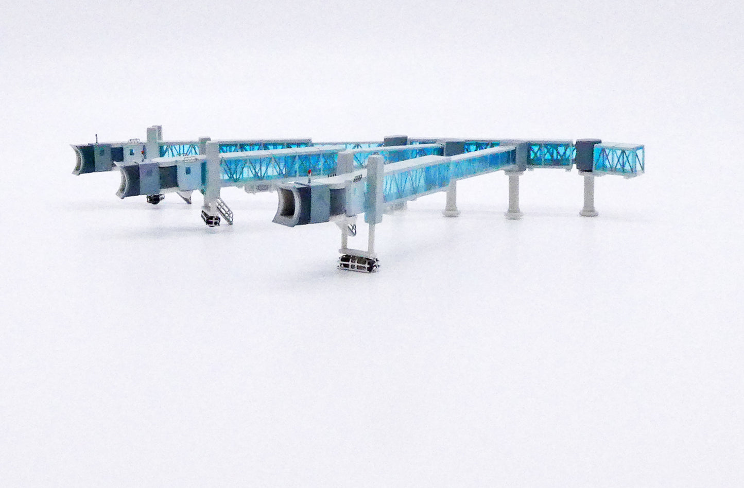 1:400 JC Wings Air Bridge Jetway (A380 Triple Jetway, Blue) LH4219 Pack of 1