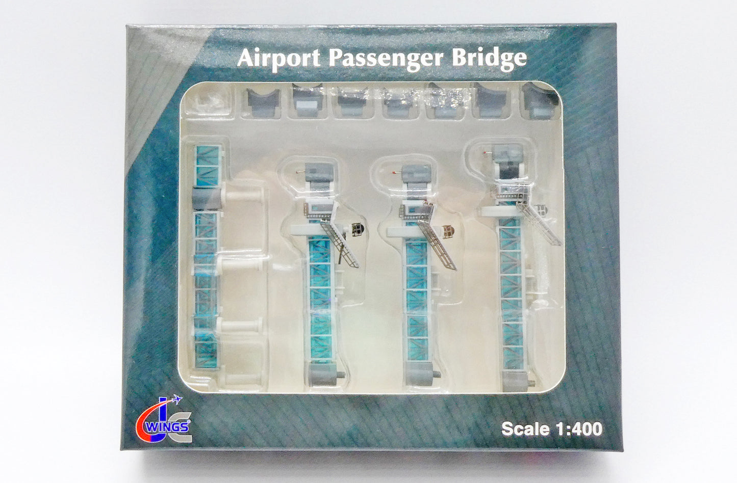 1:400 JC Wings Air Bridge Jetway (A380 Triple Jetway, Blue) LH4219 Pack of 1