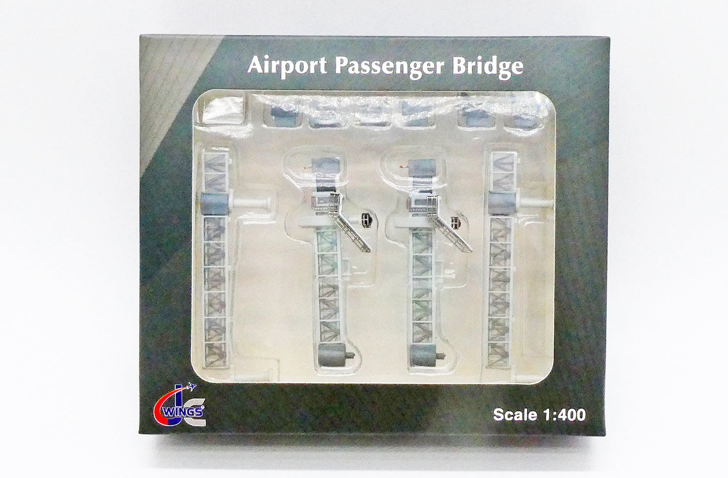 1:400 JC Wings Air Bridge Jetway (Single Jetway, Black) LH4222 Pack of 2