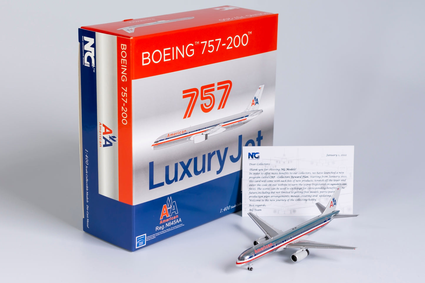 1:400 NG Models American Airlines Boeing 757-200 "Chrome Luxuryliner" N645AA NG53153