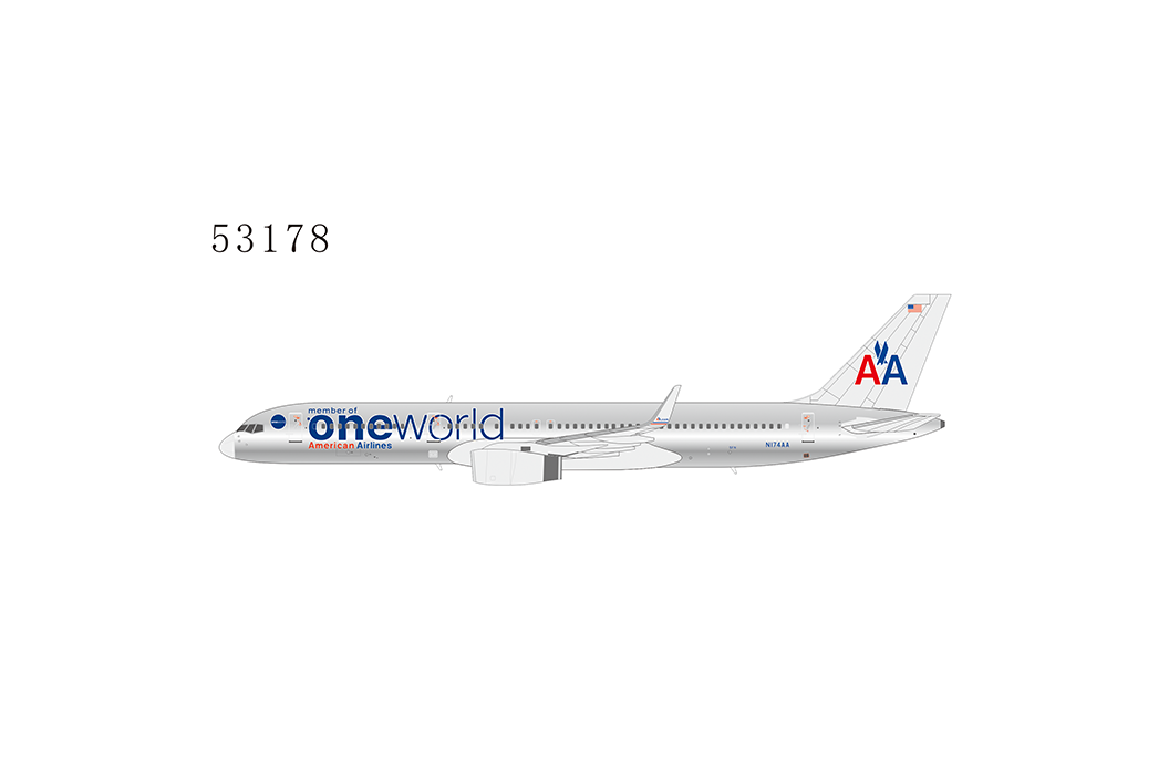 1:400 NG Models American Airlines Boeing 757-200/w "One World; Chrome livery" N174AA NG53178