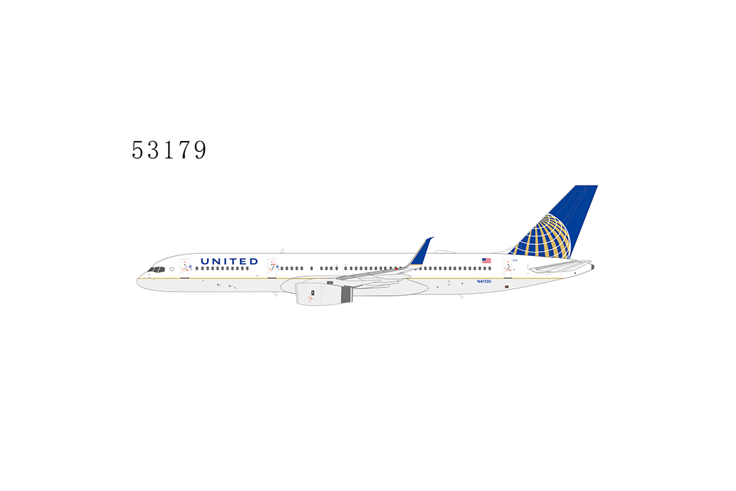 1:400 NG Models United Airlines Boeing 757-200 "Co-Merger Livery" N41135 NG53179