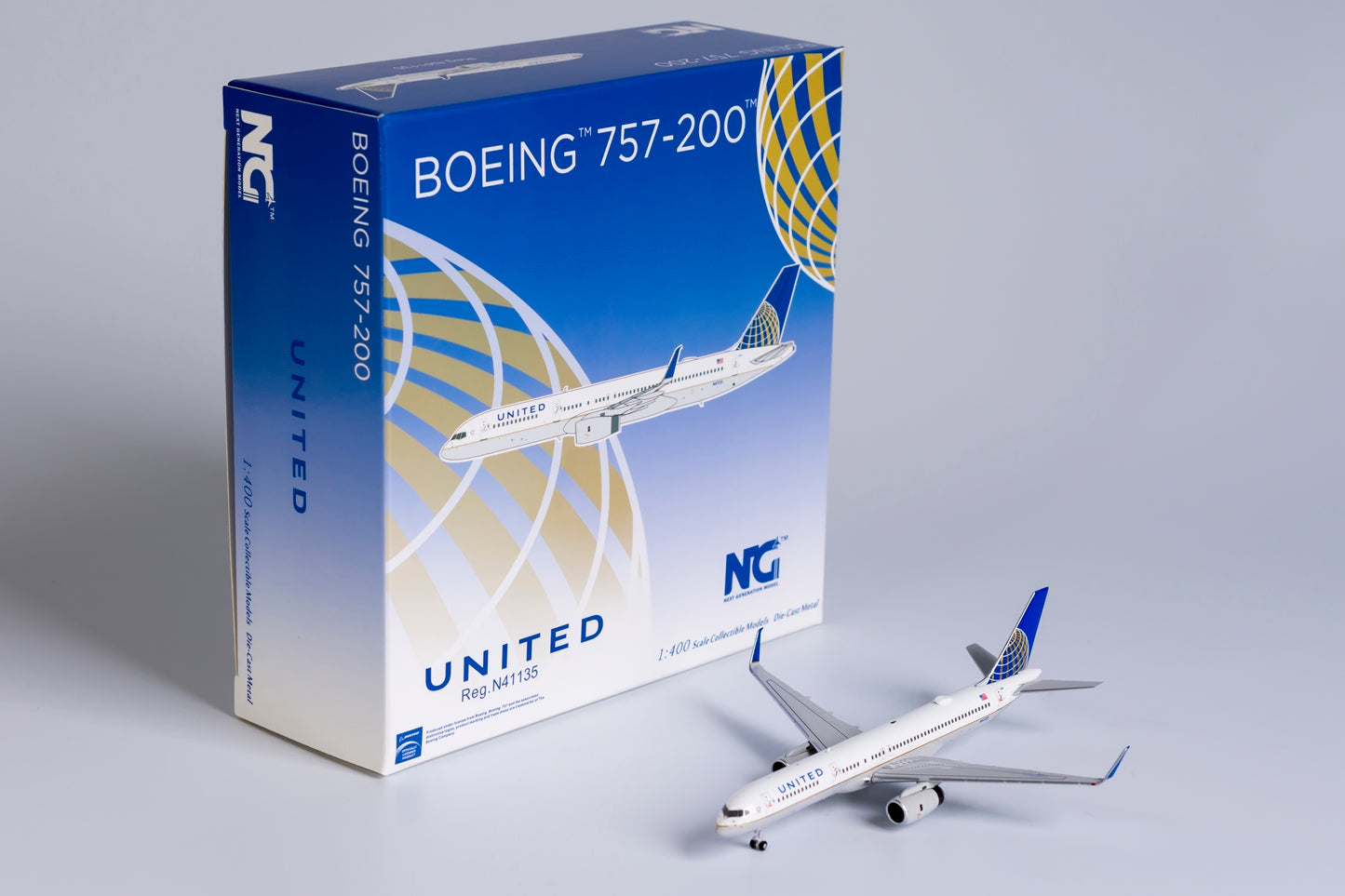 1:400 NG Models United Airlines Boeing 757-200 "Co-Merger Livery" N41135 NG53179