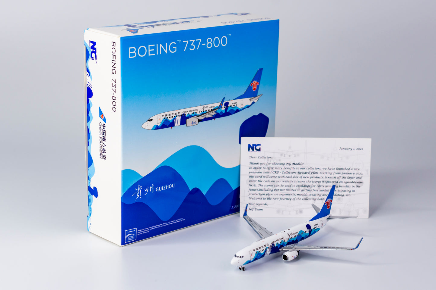 1:400 NG Models China Southern Airlines Boeing 737-800/w "Guizhou #2 Livery" B-6069 58115