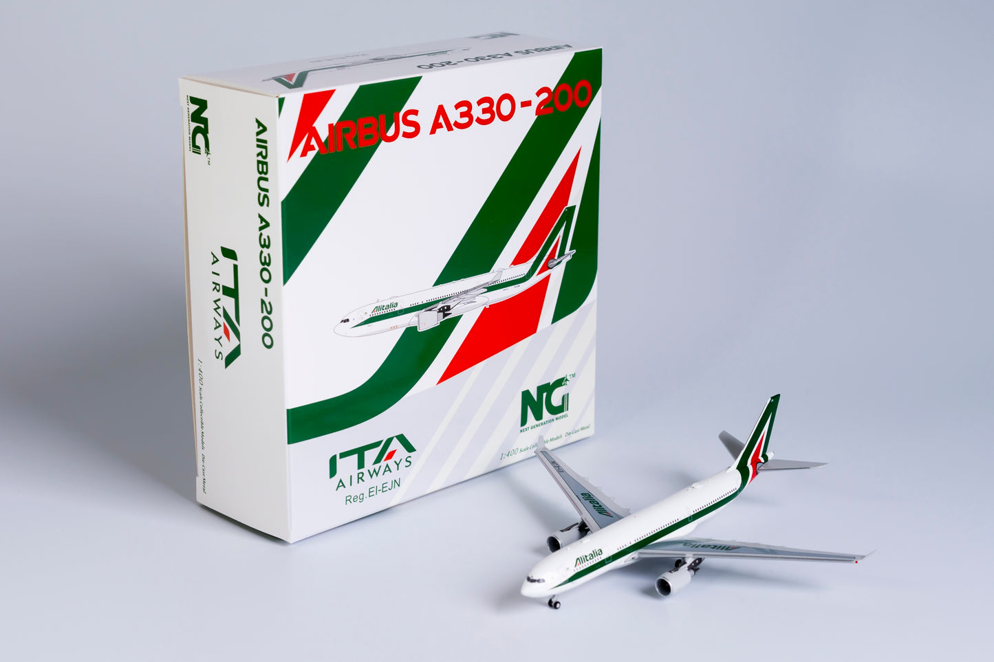1:400 NG Models ITA Airways (Alitalia) Airbus A330-200 "Operated by ITA Sticker" EI-EJN 61036