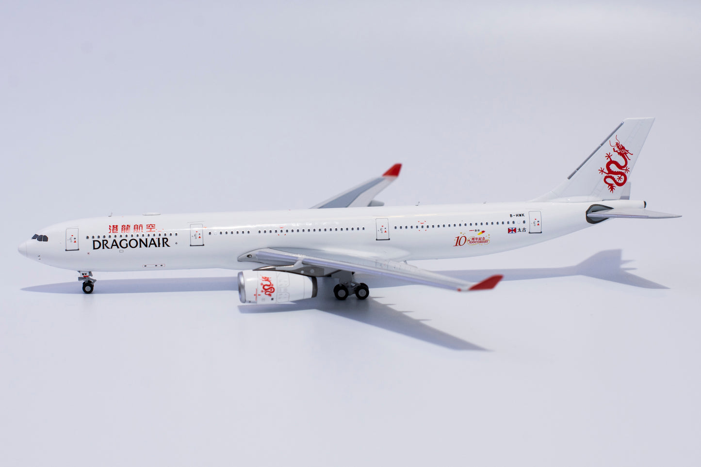 1:400 NG Models Hong Kong Dragon Airlines Airbus A330-300 "10th Anniversary" B-HWK NG62019