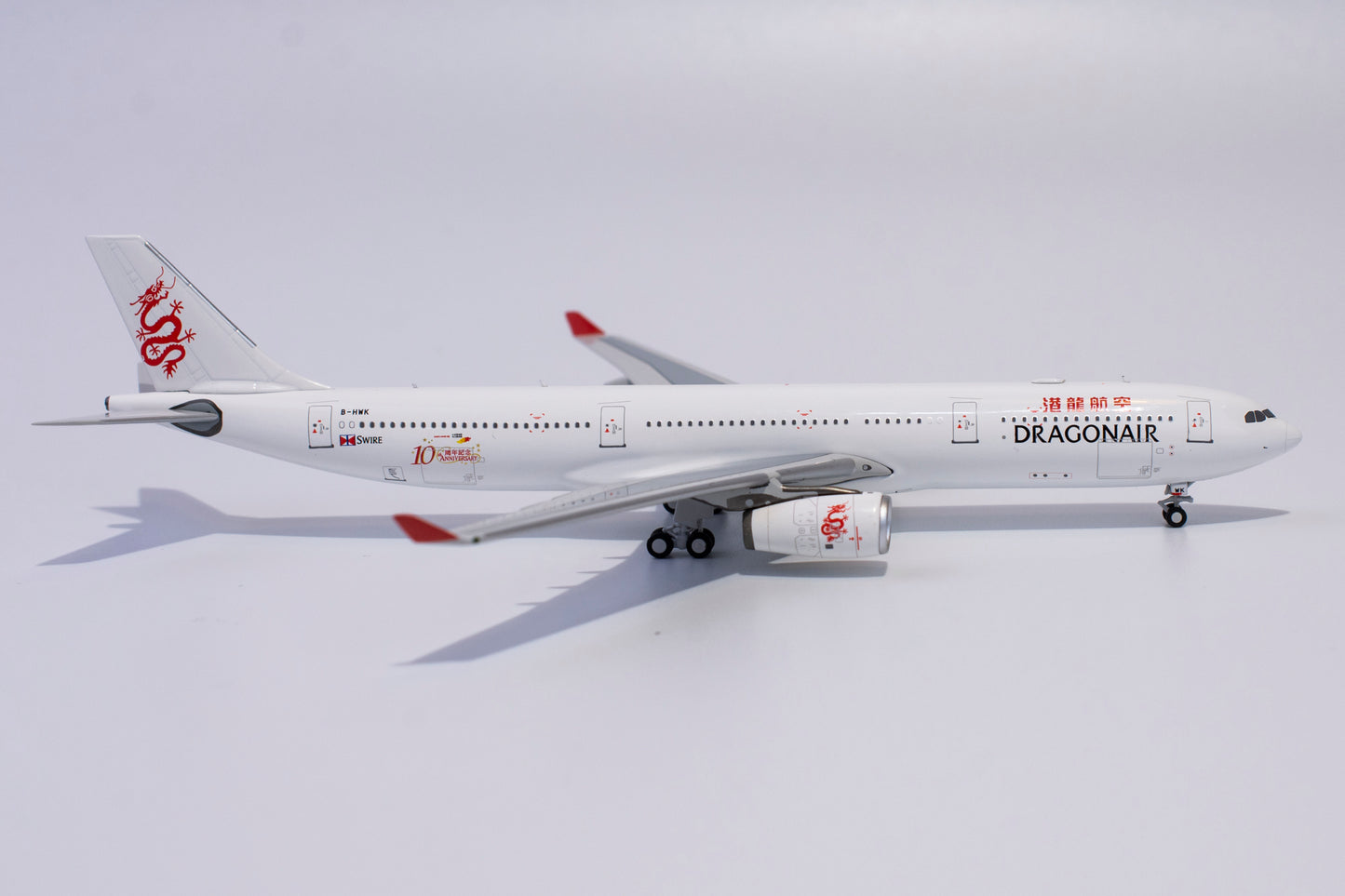 1:400 NG Models Hong Kong Dragon Airlines Airbus A330-300 "10th Anniversary" B-HWK NG62019