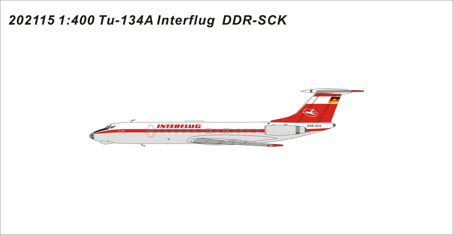 1:400 Panda Models Interflug Tupolev Tu-134A DDR-SCK PM202115