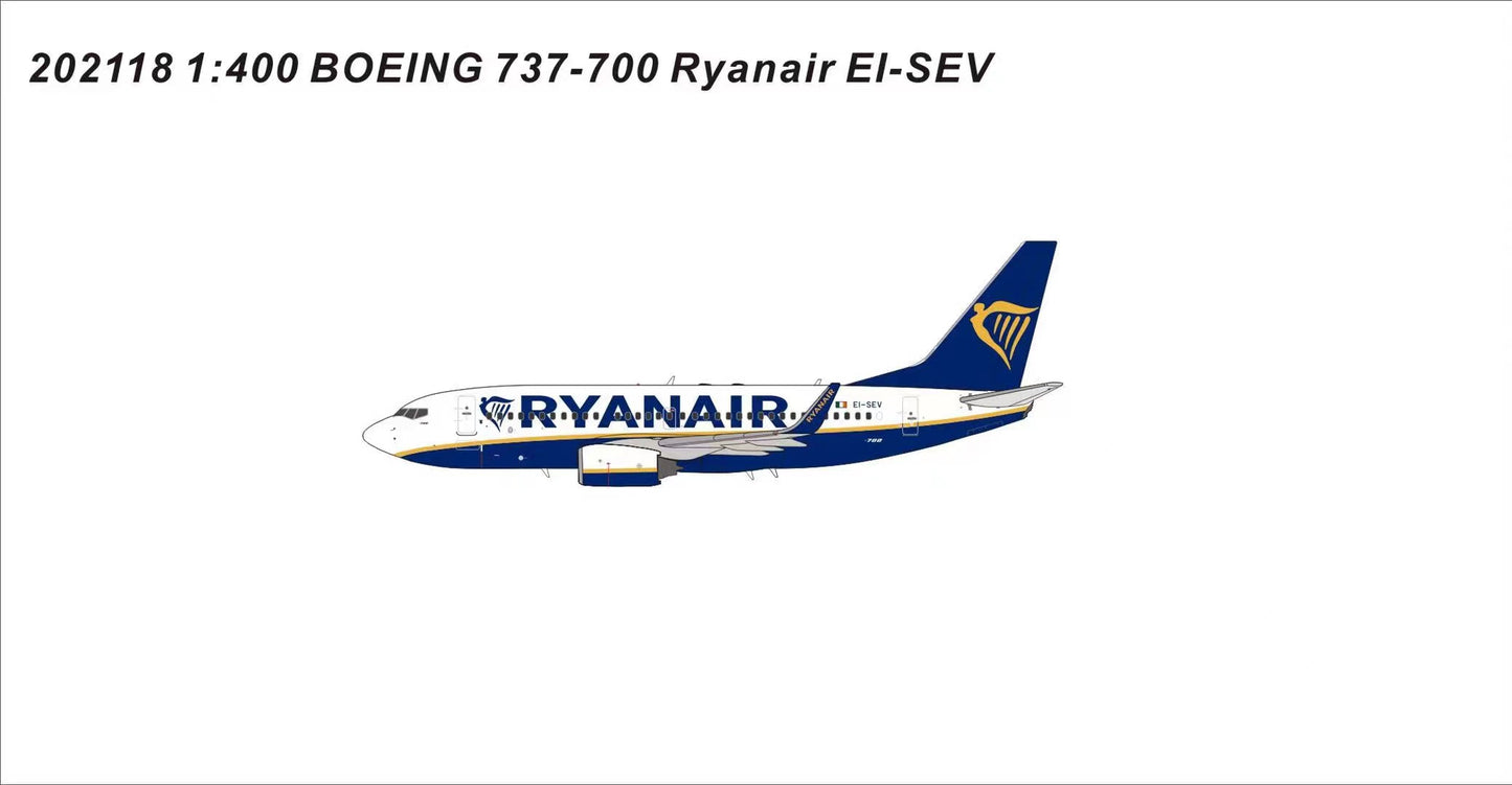 1:400 Panda Models Ryanair Boeing 737-700 EI-SEV PM202118