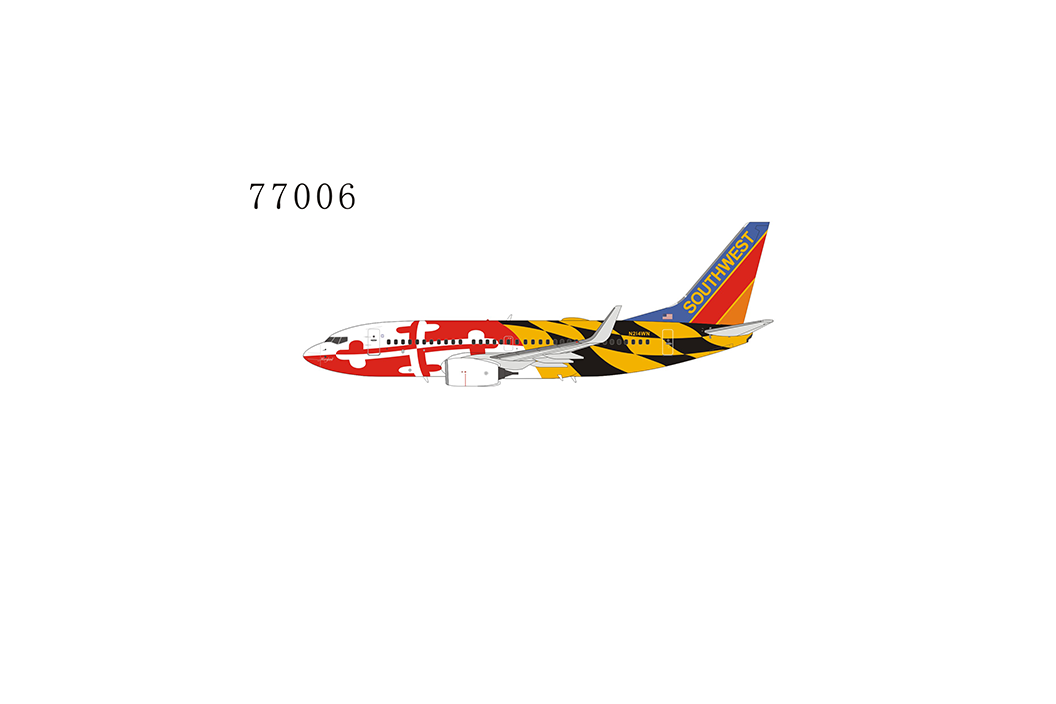 1:400 NG Models Southwest Airlines Boeing 737-700 "Maryland One" N214WN (Canyon Blue Tail) NG77006