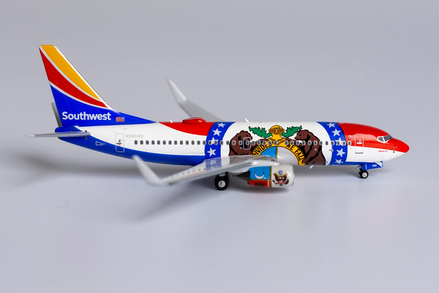 1:400 NG Models Southwest Airlines Boeing 737-700/w "Missouri One" N280WN NG77015