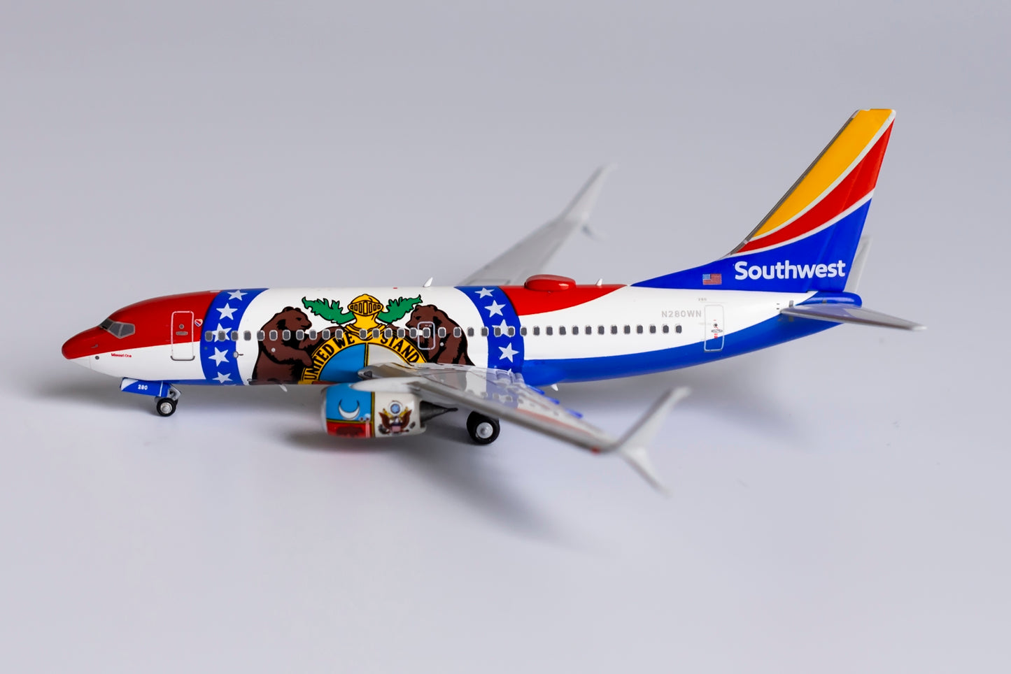 1:400 NG Models Southwest Airlines Boeing 737-700/w "Missouri One with scimitar winglets" N280WN NG77016