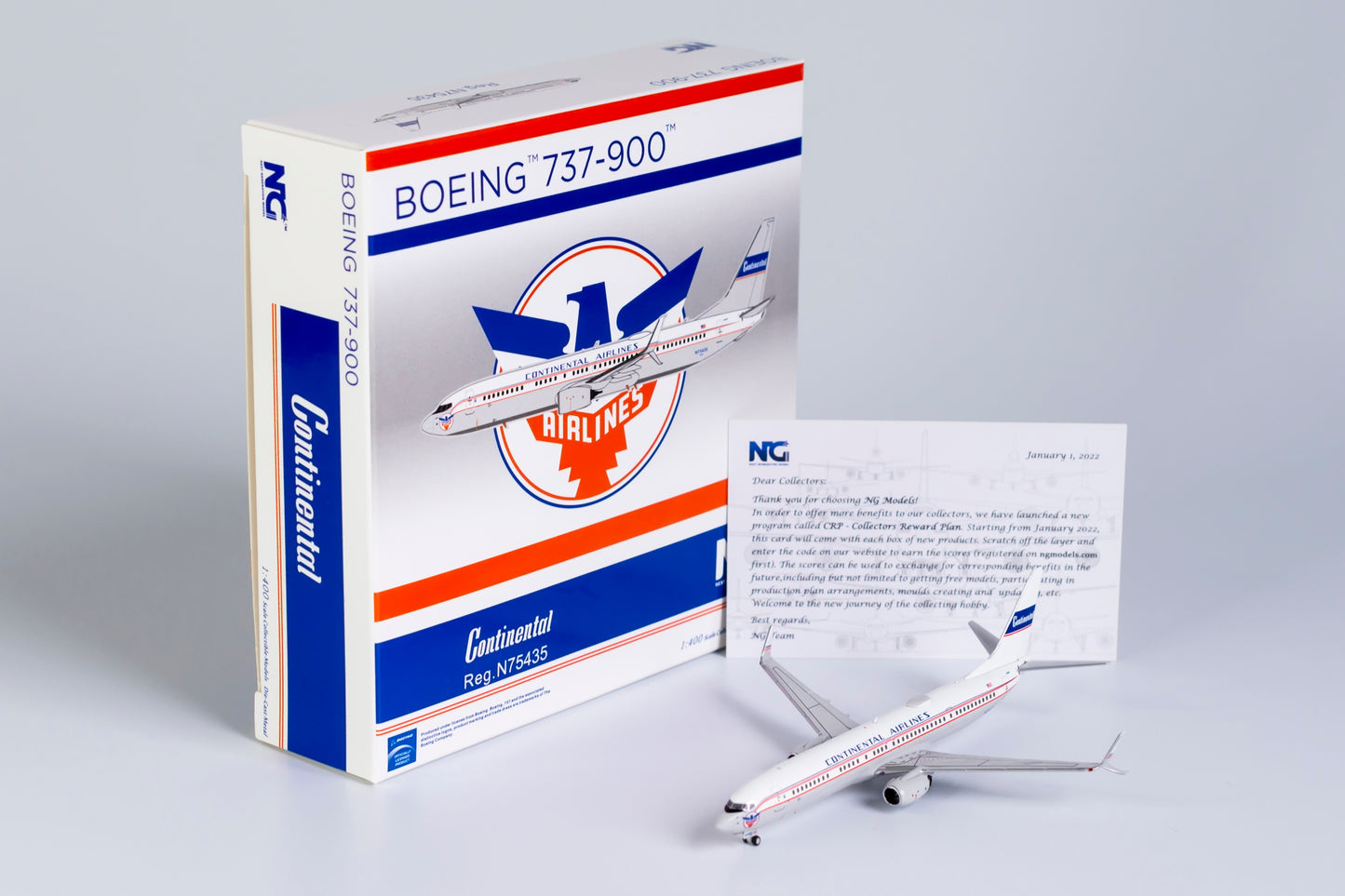 1:400 NG Models United Airlines Boeing 737-900ER/w "Continental Retro" N75435 NG79010