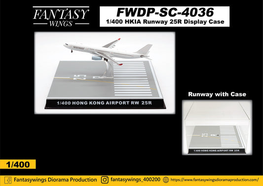 1:400 Fantasy Wings Runway Display & Case  "Hong Kong Airport" FWDP-SC-4036