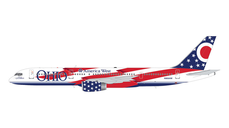 1:200 Gemini Jets American West Airlines 757-200 "Ohio Livery" N905AW G2AWE966