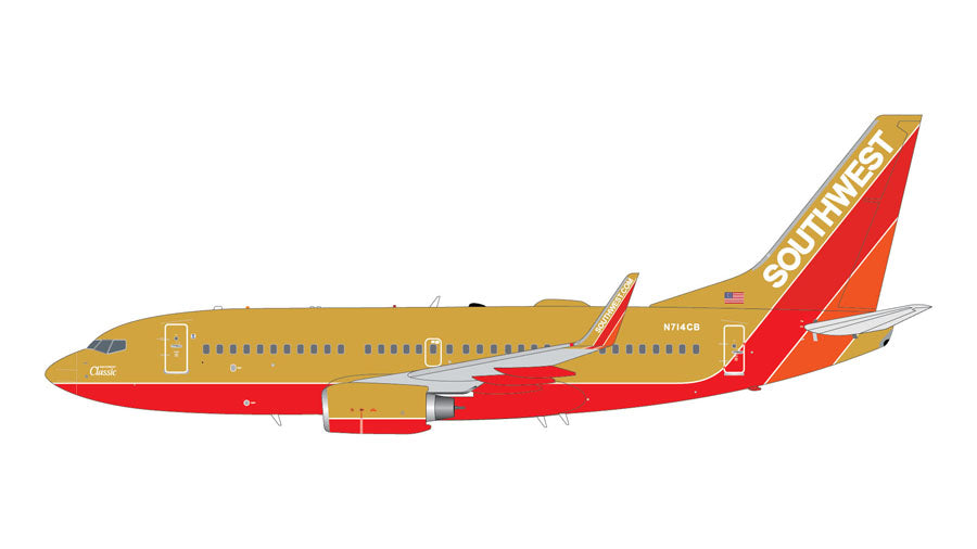 1:200 Gemini Jets Southwest Airlines 737-700 "Classic Livery, FLAP DOWN" N714CB G2SWA961F