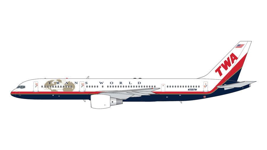 1:400 Gemini Jets Trans World Airlines (TWA) Boeing 757-200 N725TW GJTWA1982