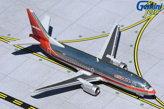 1:400 Gemini Jets US Air Boeing 737-300 "Chrome Polished" N523AU GJUSA372