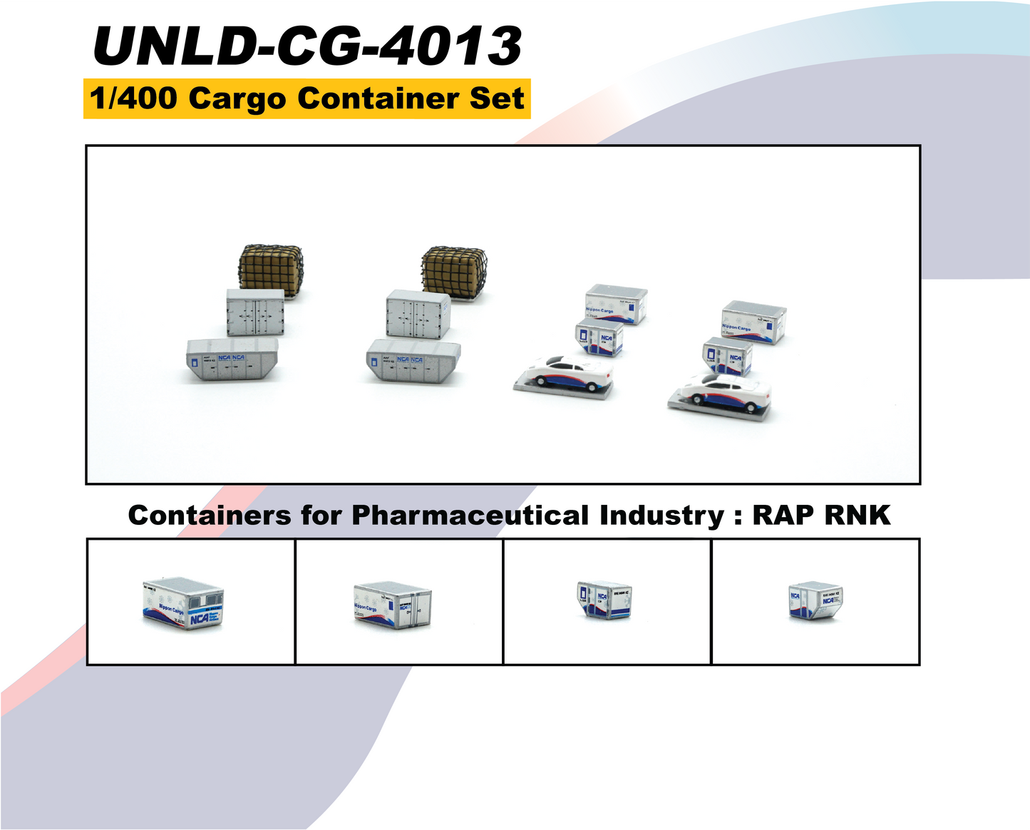 1:400 Fantasy Wings Pharmaceutical Ground Airport Service Equipment Accessories (12 Piece) UNLD-CG-4013