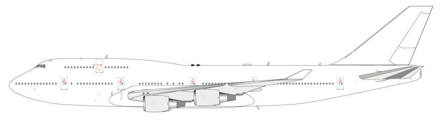 1:400 JC Wings Blank 747-400 (New Mould, General Electric) BK2007