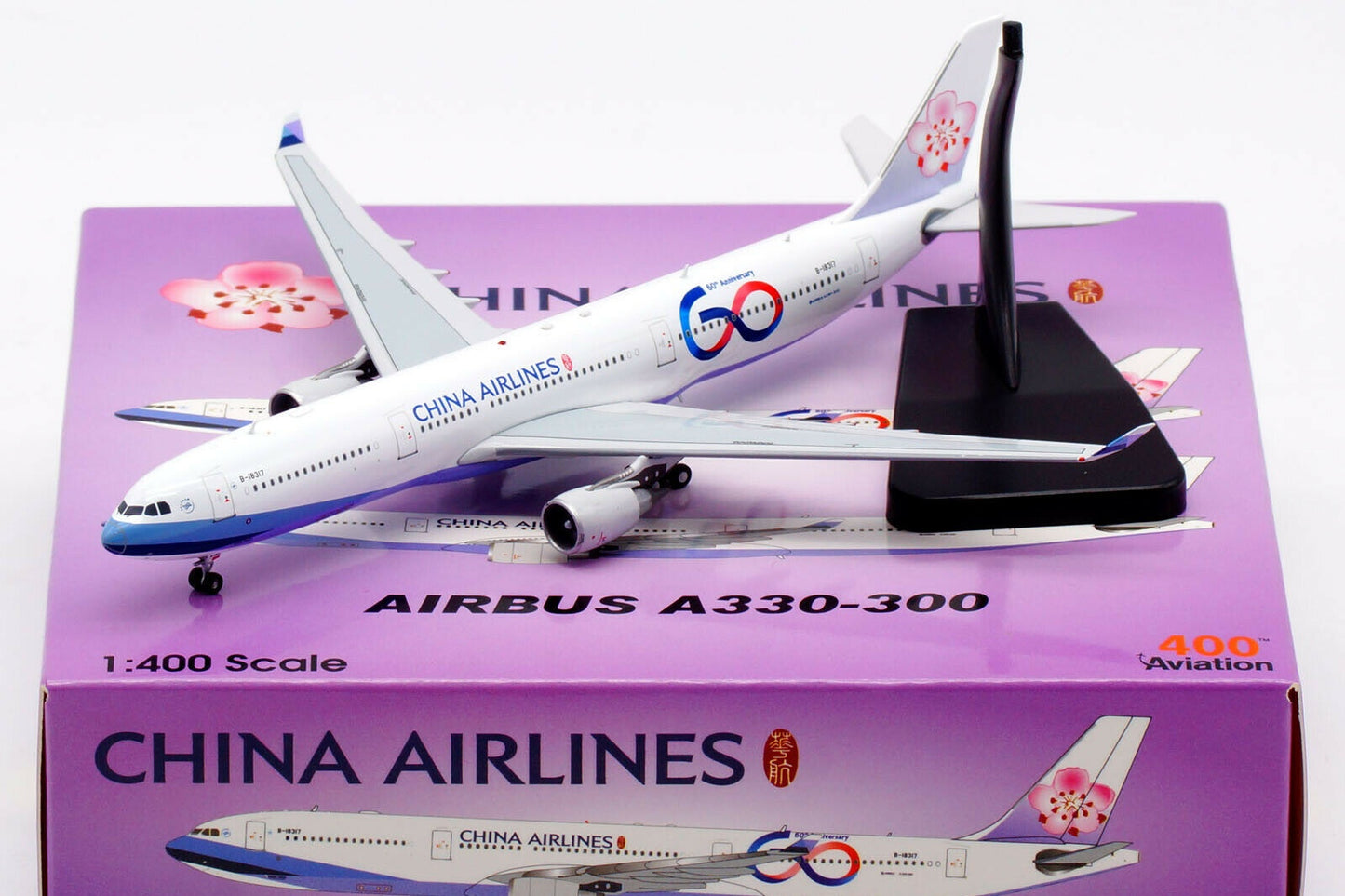 1:400 Aviation400 China Airlines Airbus A330-302 "60th Anniversary" B-18317 AV4059