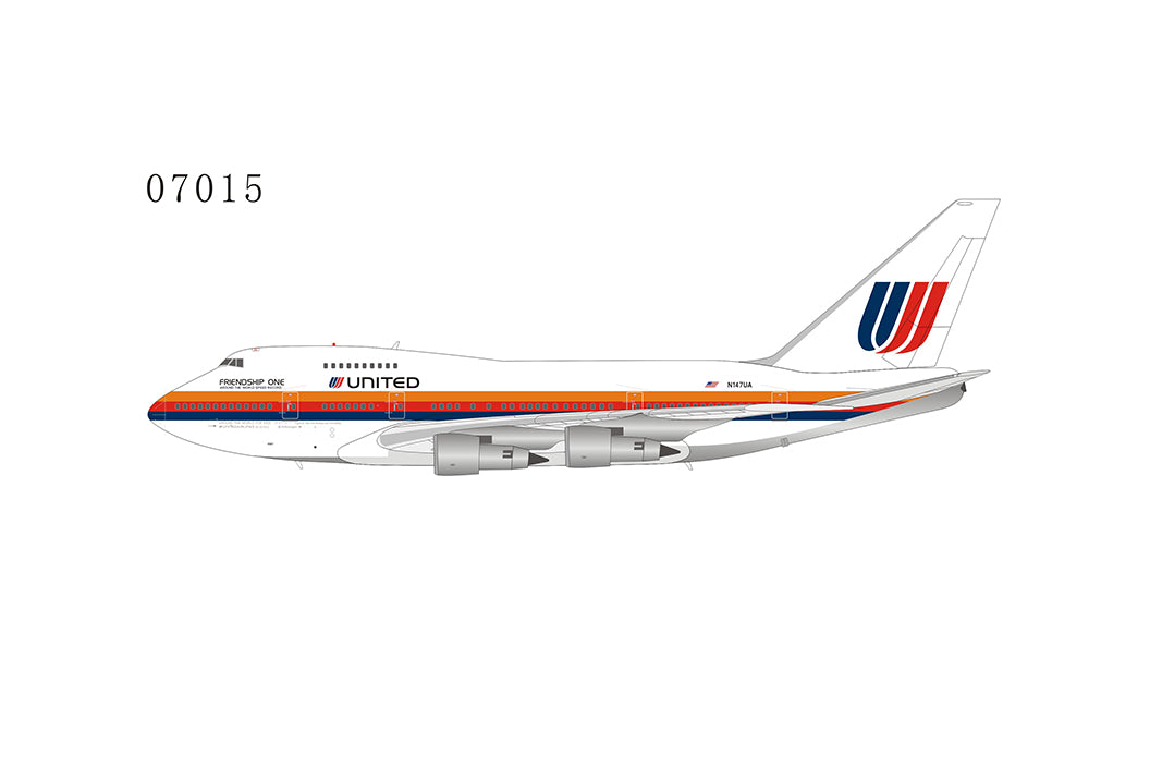 1:400 NG Models United Airlines Boeing 747SP "Saul Bass, Friendship One" N147PA NG07015